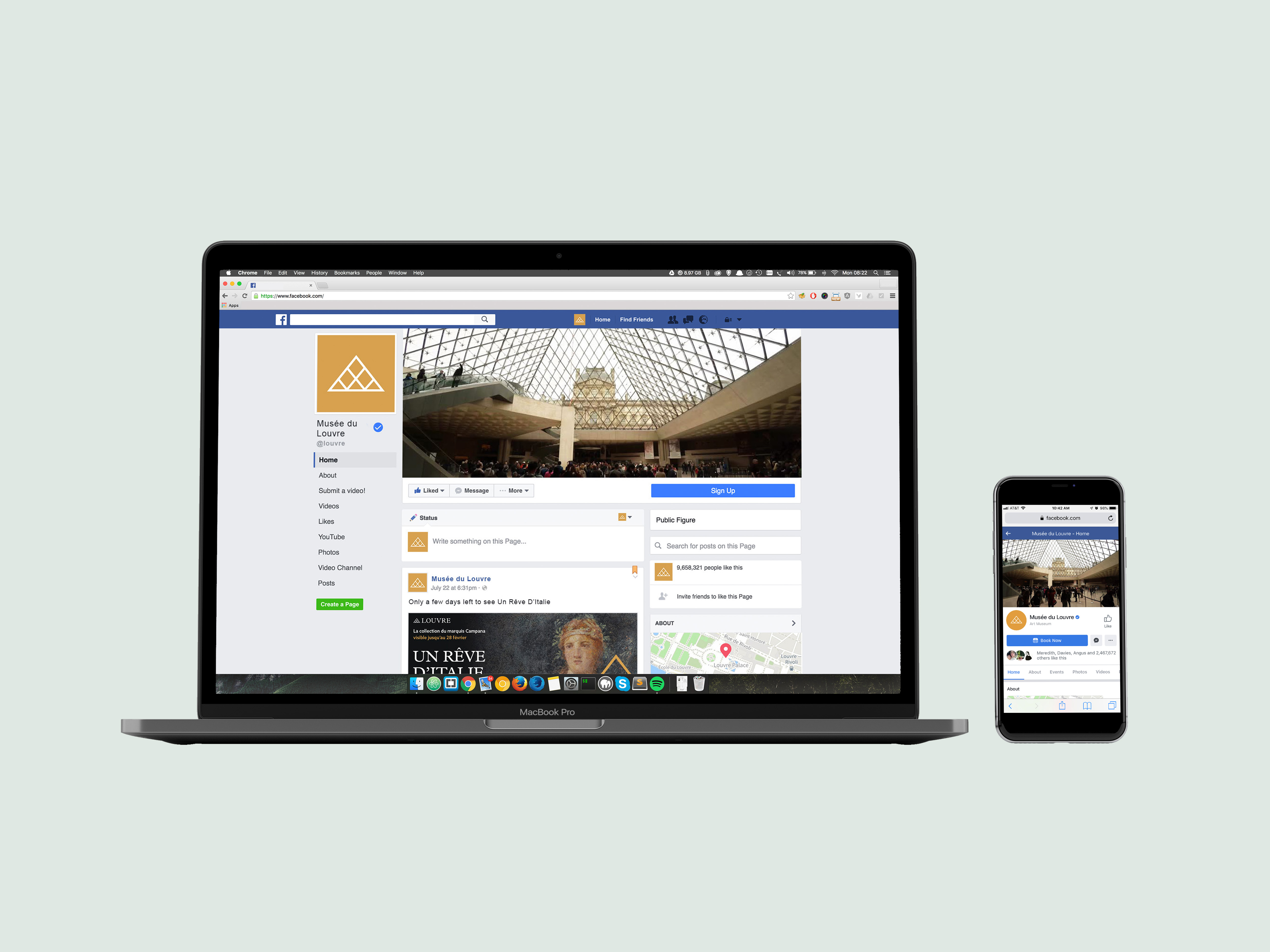Front View iPhone X and Macbook Pro Mockup by Anthony Boyd Graph
